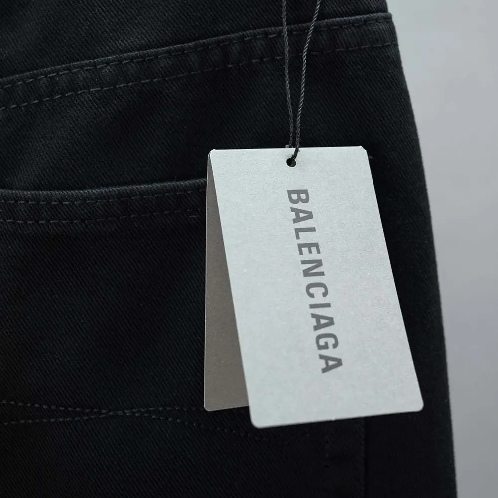 Balenciaga Women Flared Pants in Black Soft Hand Italian Denim-Black - image 10