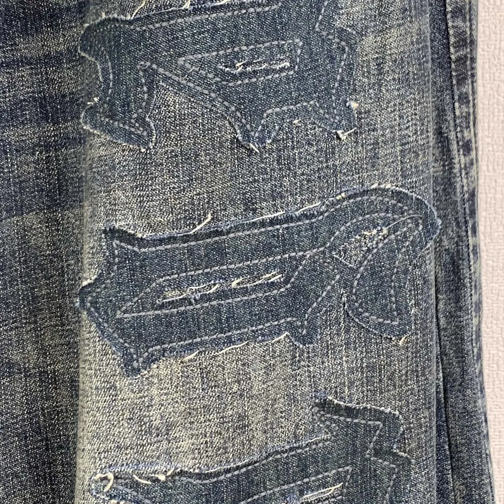Balenciaga Women Minimal Baggy Pants In Dirty Grey And Light Blue Cotton Denim - image 11