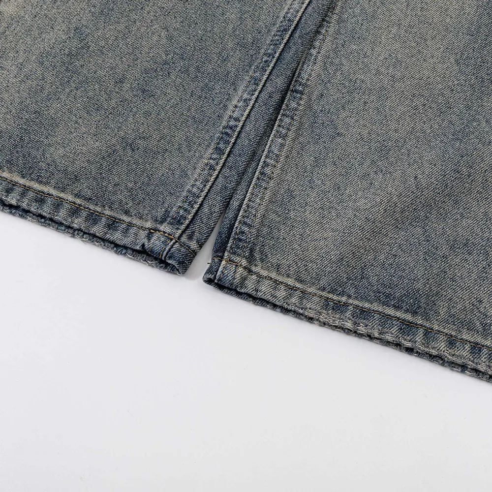 Balenciaga Women Relaxed Fit Pants in Blue Cotton Denim - image 10