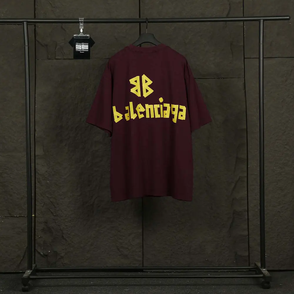 Close-up of signature tape detail on Balenciaga Women Tape Type Medium Fit T-Shirt