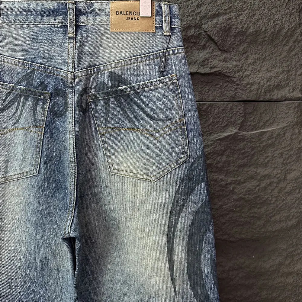 Balenciaga Women Wide Leg Baggy Pants in Blue - image 11