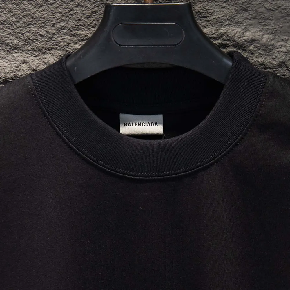 Balenciaga Men 520 Stickers Medium Fit T-Shirt in Black and Green Dry Jersey - image 4