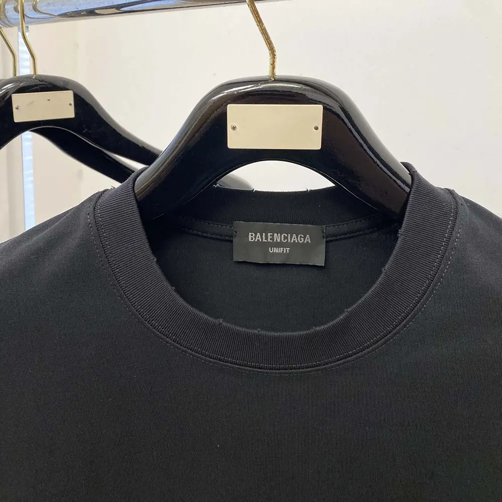 Balenciaga Men Back Medium Fit T-Shirt in Faded Black and Red Dry Jersey - image 4