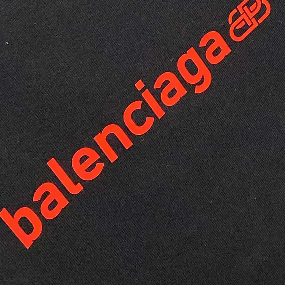 Balenciaga Men Back Medium Fit T-Shirt in Faded Black and Red Dry Jersey - image 9