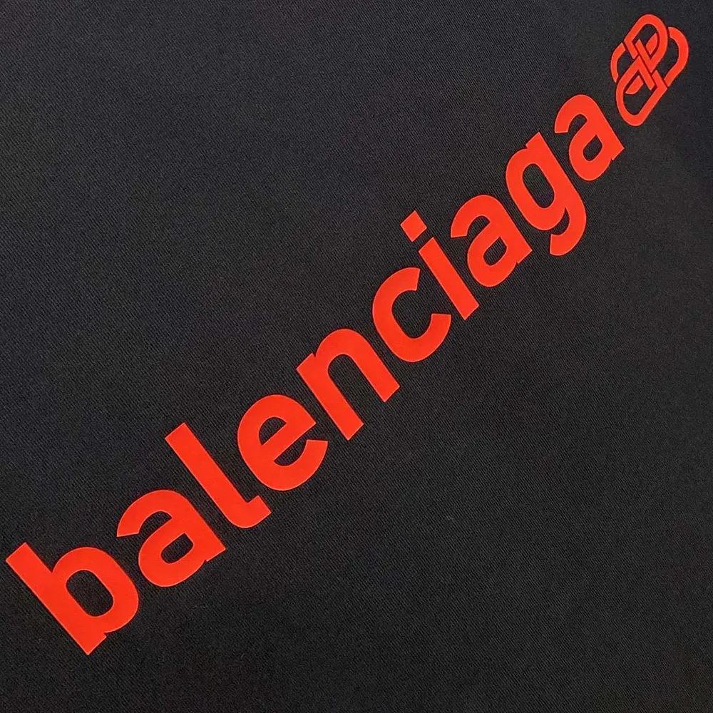 Balenciaga Men Back Medium Fit T-Shirt in Faded Black and Red Dry Jersey - image 8