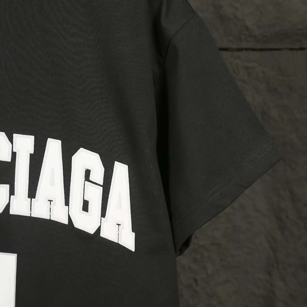 Balenciaga Women Basketball Series – Oversized T-Shirt In Washed Black Vintage Jersey - image 7