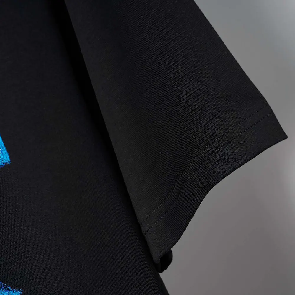 Balenciaga Men Paris Thunderstorm Oversized T-Shirt in Black Dry Jersey - image 4