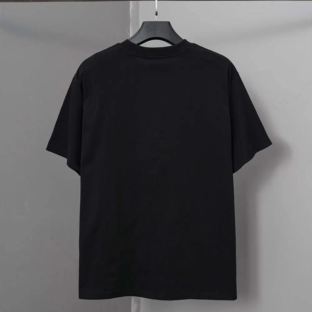 Side angle showing relaxed fit of Balenciaga Men Paris Thunderstorm Oversized T-Shirt