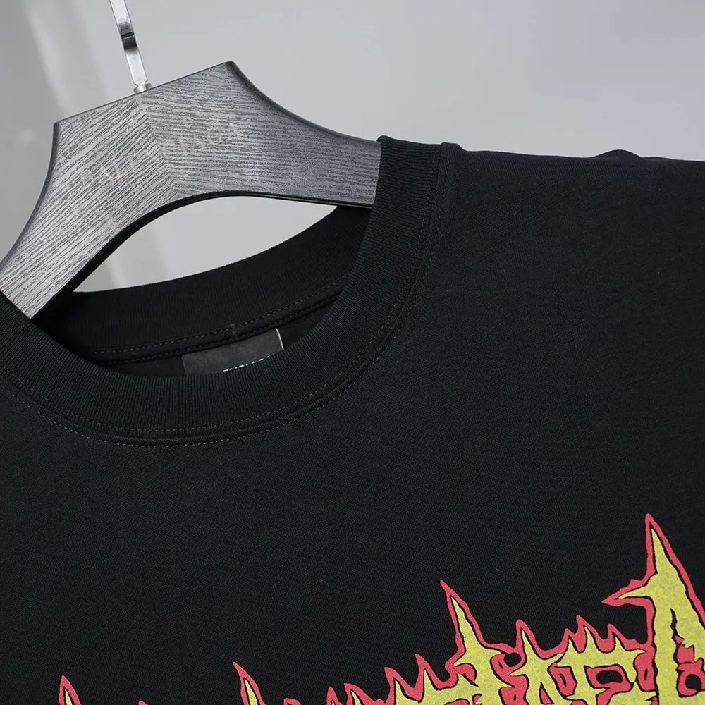Balenciaga Women Sacré Coeur Oversized T-Shirt in Black Dry Jersey - image 4
