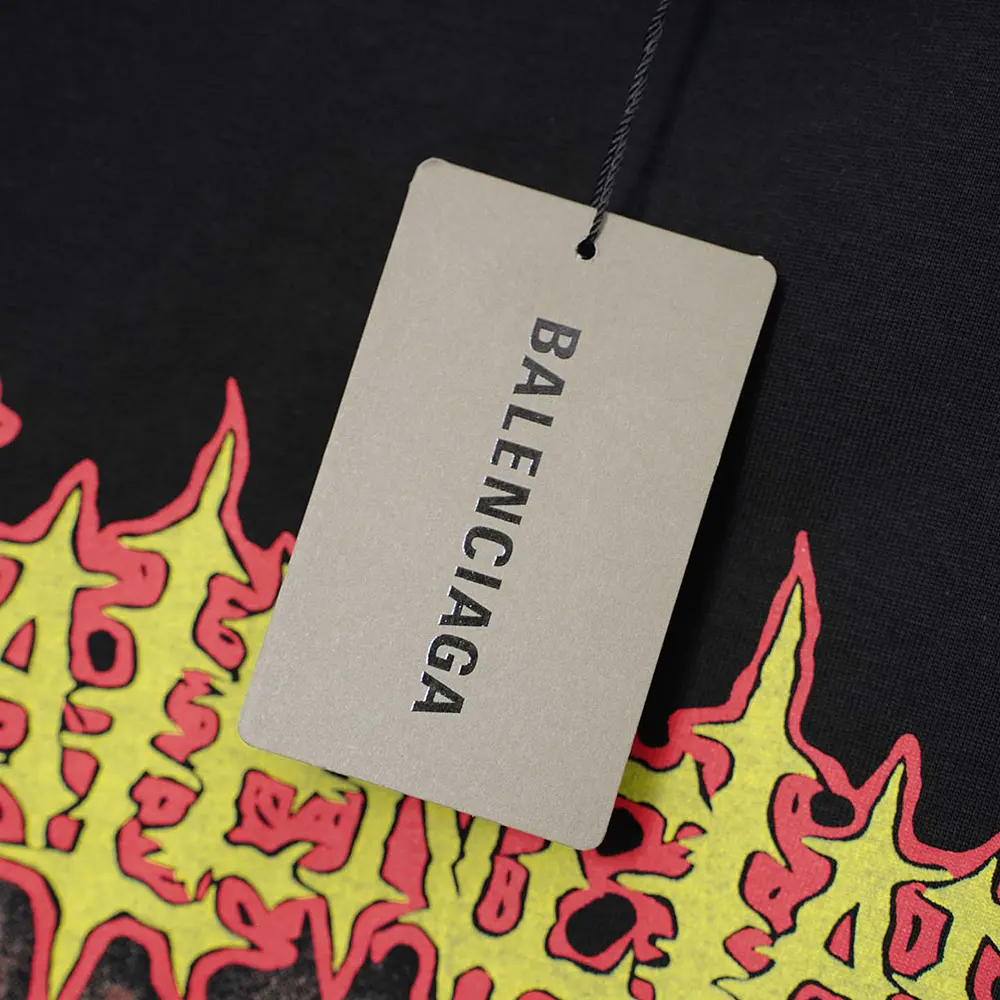 Balenciaga Women Sacré Coeur Oversized T-Shirt in Black Dry Jersey - image 14