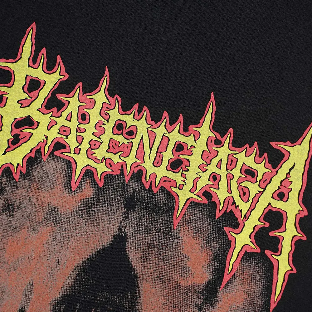 Balenciaga Women Sacré Coeur Oversized T-Shirt in Black Dry Jersey - image 11