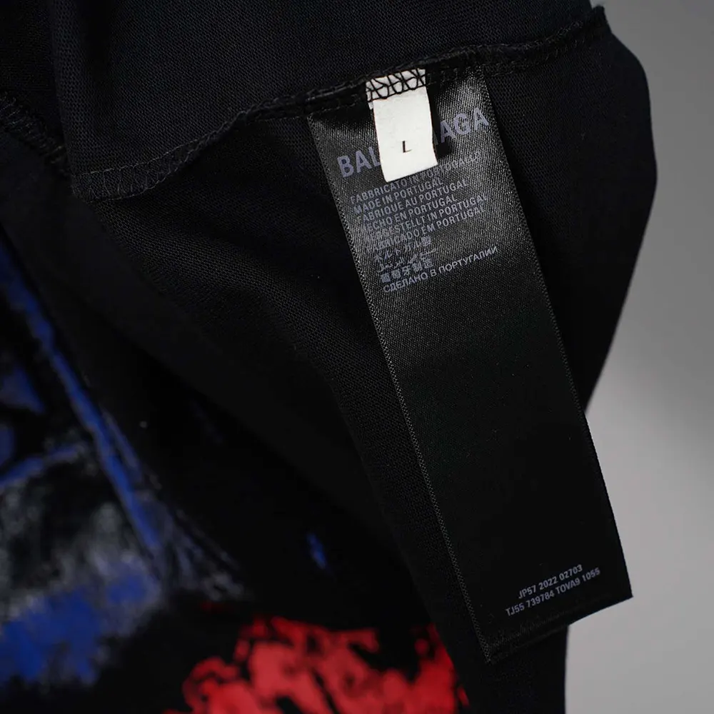 Balenciaga Men Salon De Couture Medium Fit T-Shirt in Black Dry Jersey - image 10