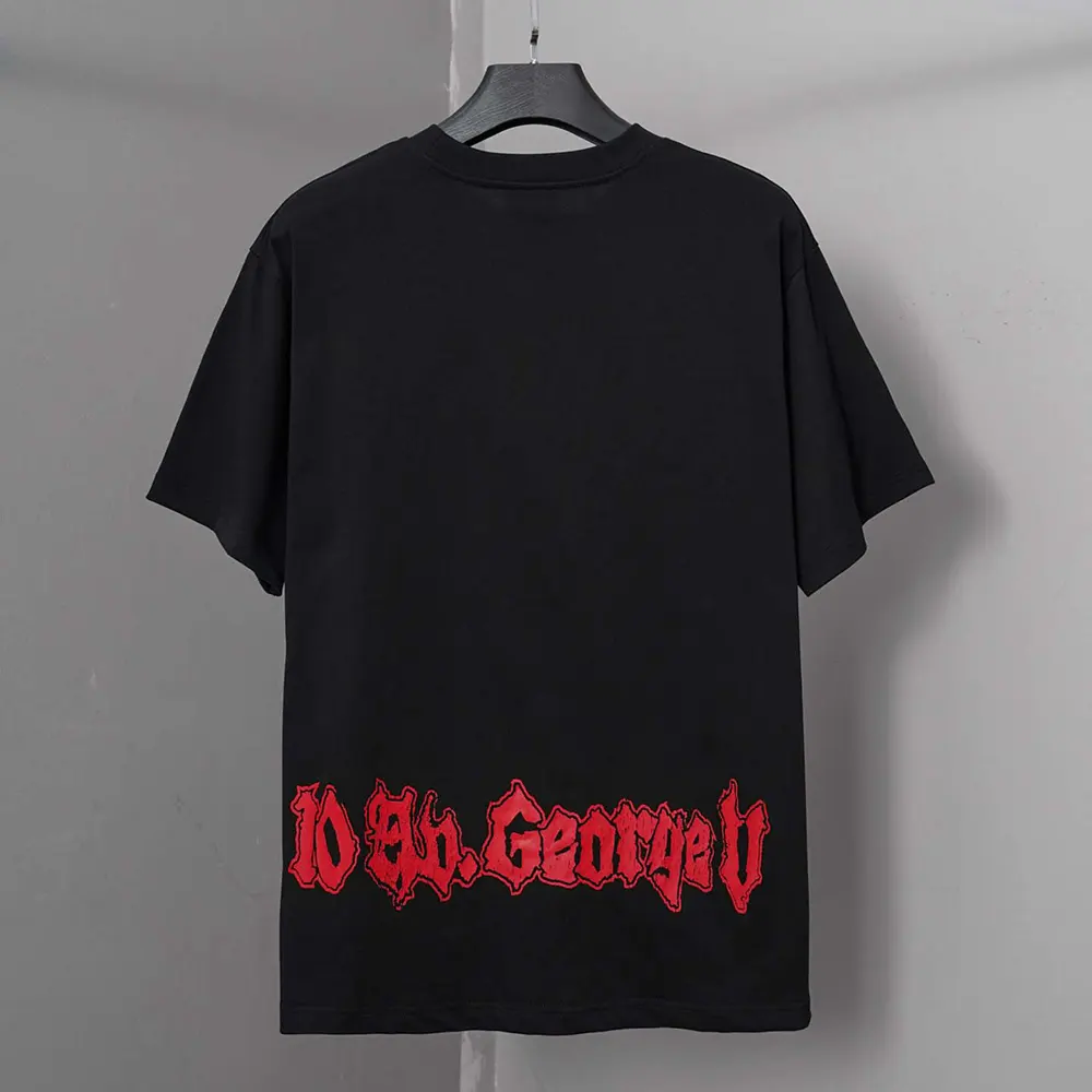 Side angle showing silhouette of Balenciaga Men Salon De Couture Medium Fit T-Shirt