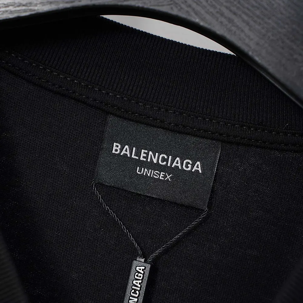 Balenciaga Men Salon De Couture Medium Fit T-Shirt in Black Dry Jersey - image 5