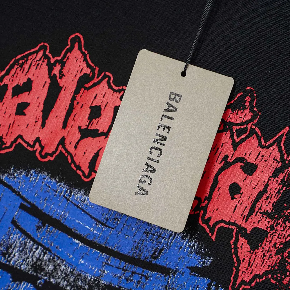Balenciaga Men Salon De Couture Medium Fit T-Shirt in Black Dry Jersey - image 15