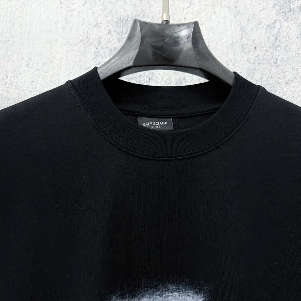 Balenciaga Men The Door Oversized T-Shirt in Black Dry Jersey - image 5