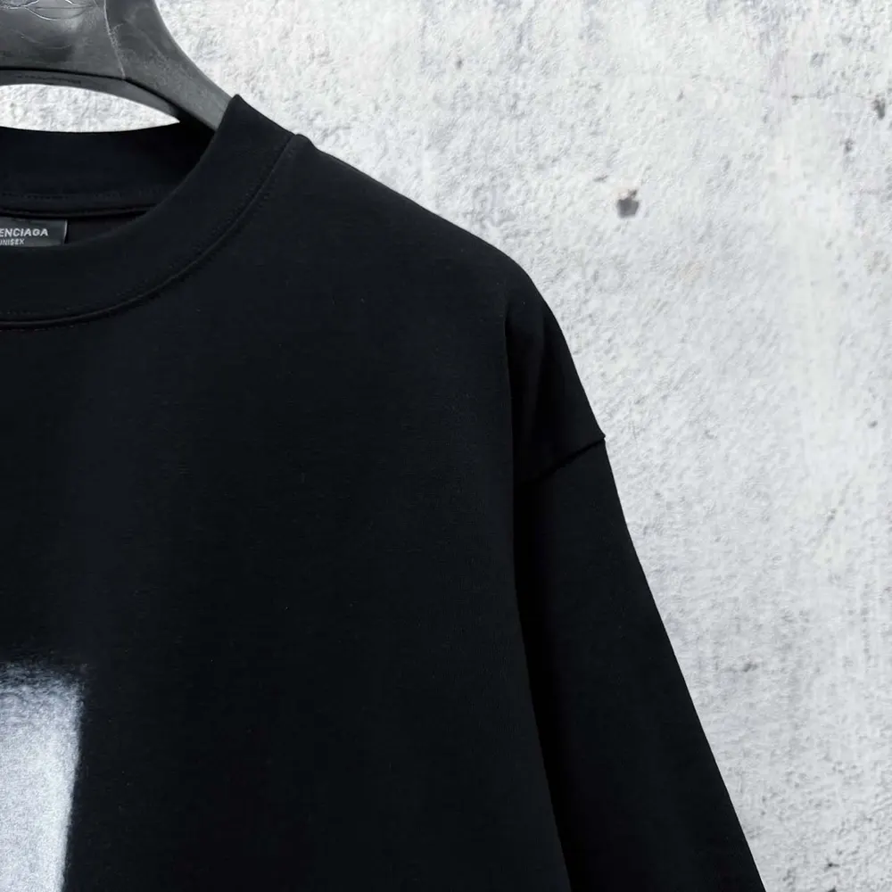 Balenciaga Men The Door Oversized T-Shirt in Black Dry Jersey - image 8