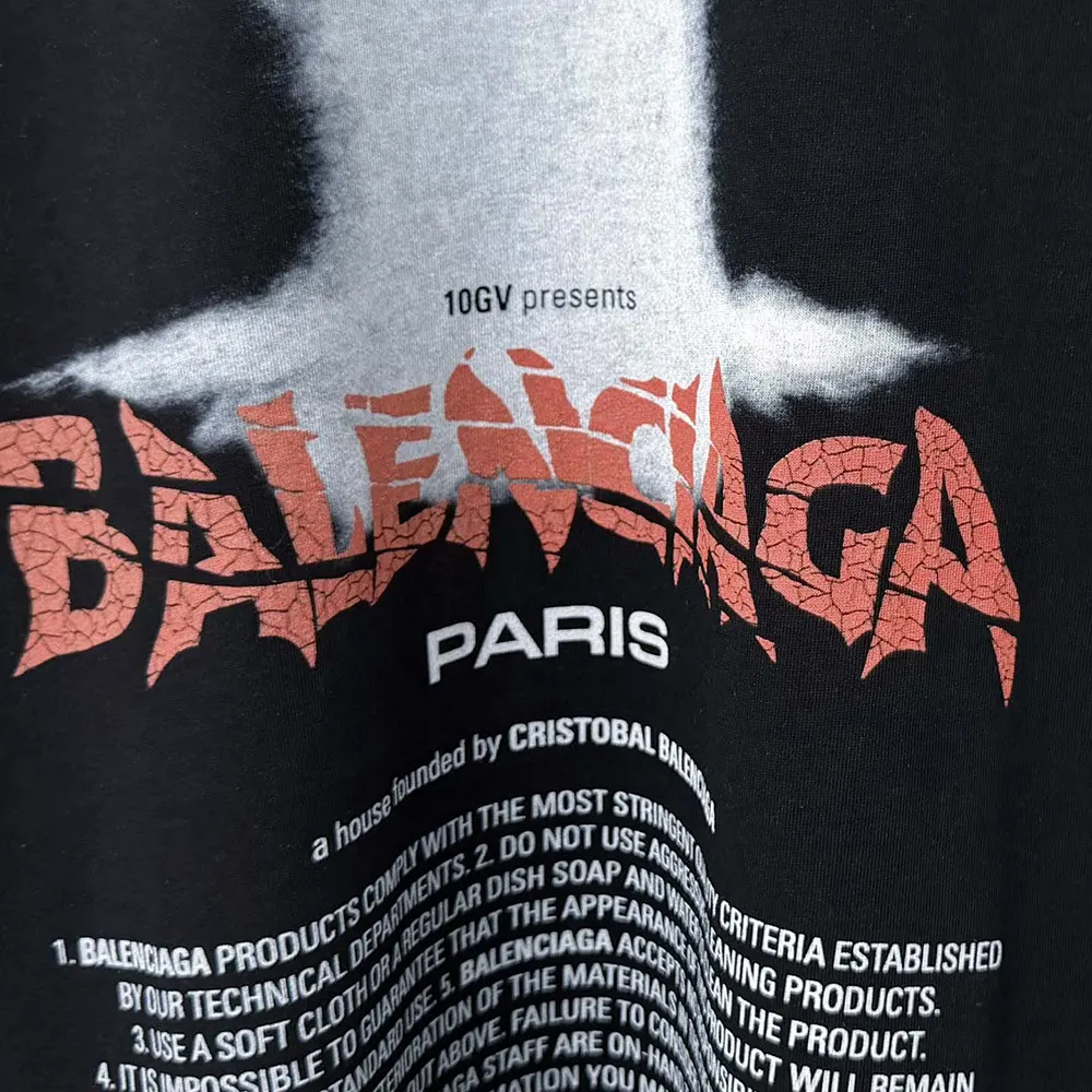 Balenciaga Men The Door Oversized T-Shirt in Black Dry Jersey - image 7