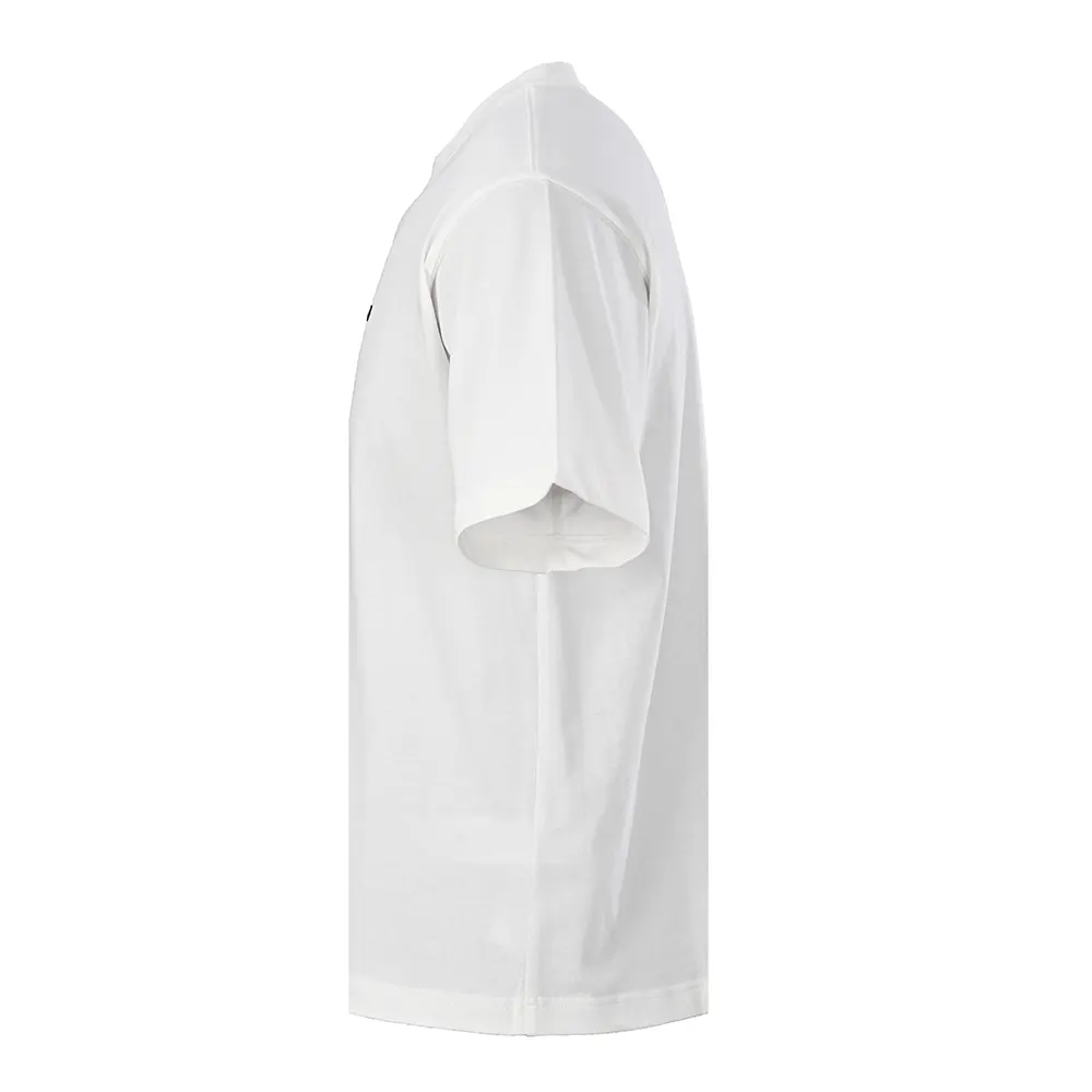 Burberry Men Check Flag Cotton T-shirt-White - image 4