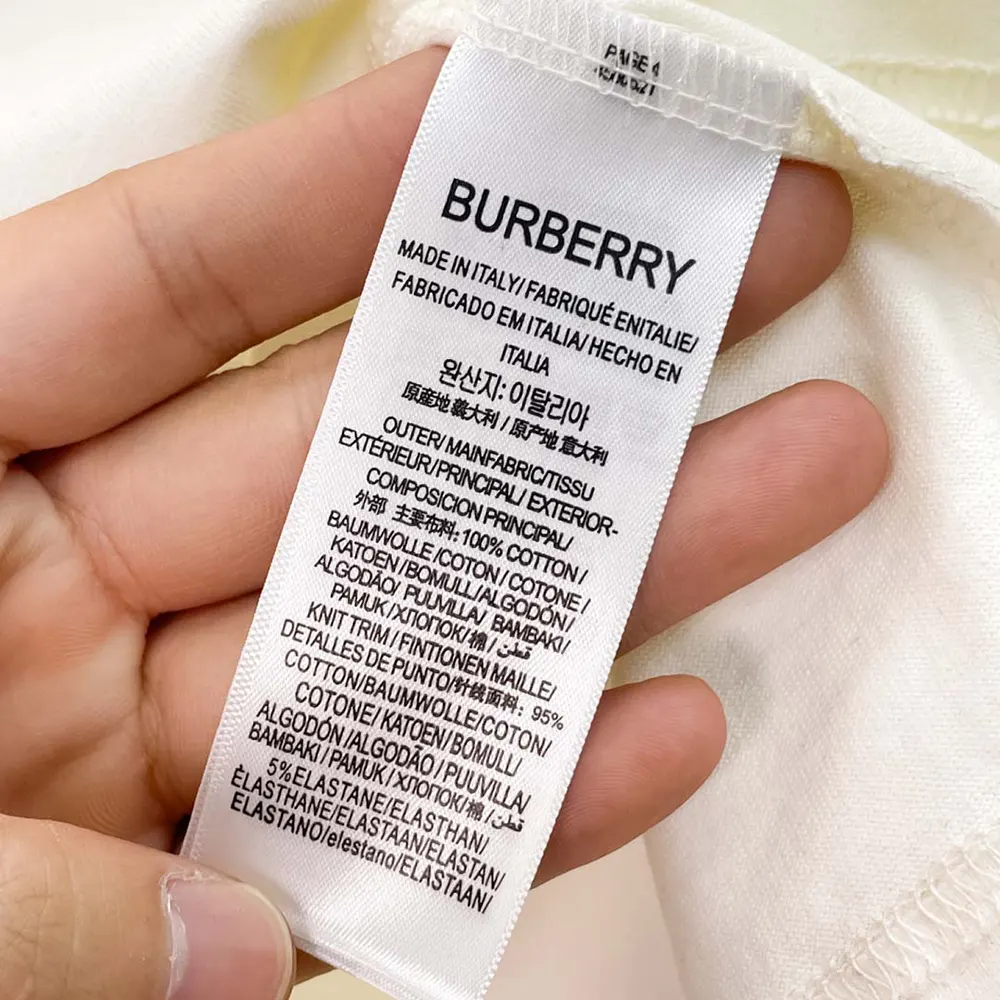 Burberry Women Check Knight Stamp Cotton T-shirt-White - image 9