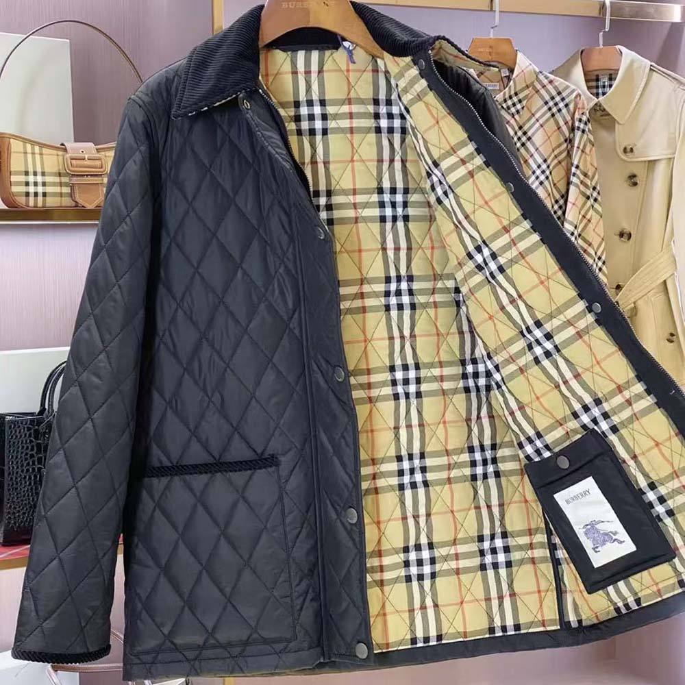 Burberry Women Quilted Nylon Jacket-Black - image 4