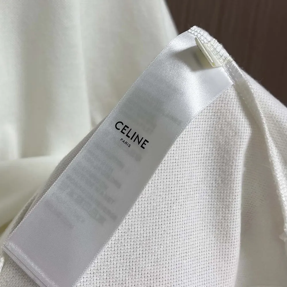 Celine Men Polo Shirt in Pique Cotton Jersey-White - image 9