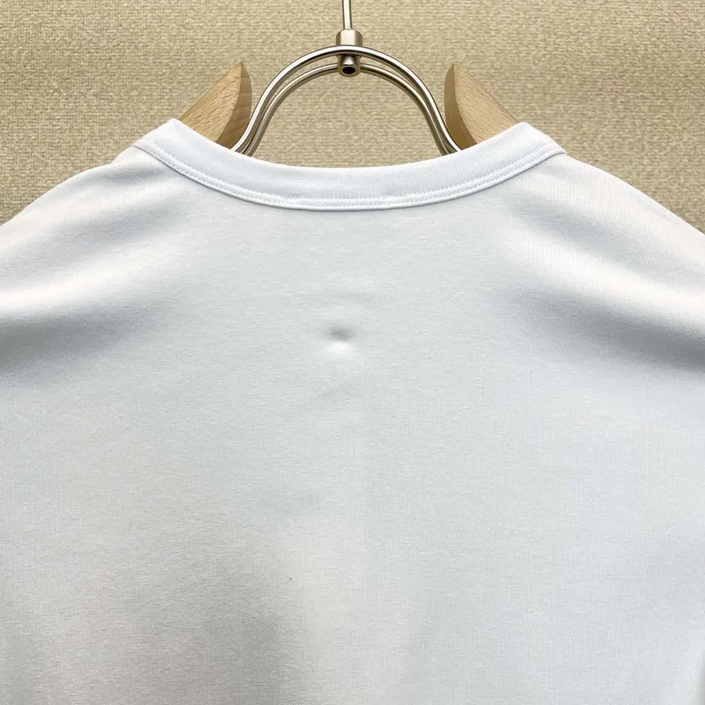 Celine Women T-Shirt in Ribbed Cotton Jersey - image 5