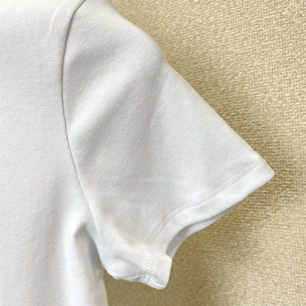 Celine Women T-Shirt in Ribbed Cotton Jersey - image 7