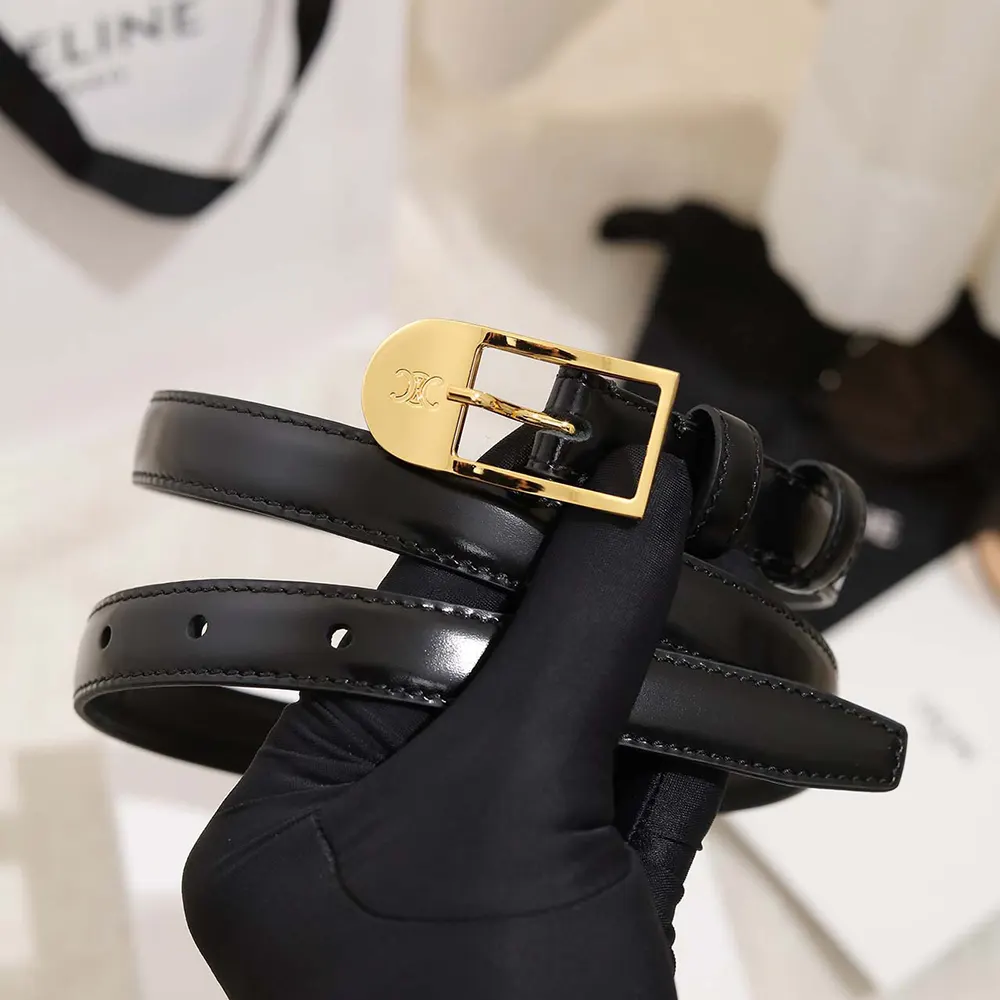 Celine Women Bc-25 18mm Belt In Taurillon Leather-Black - image 5