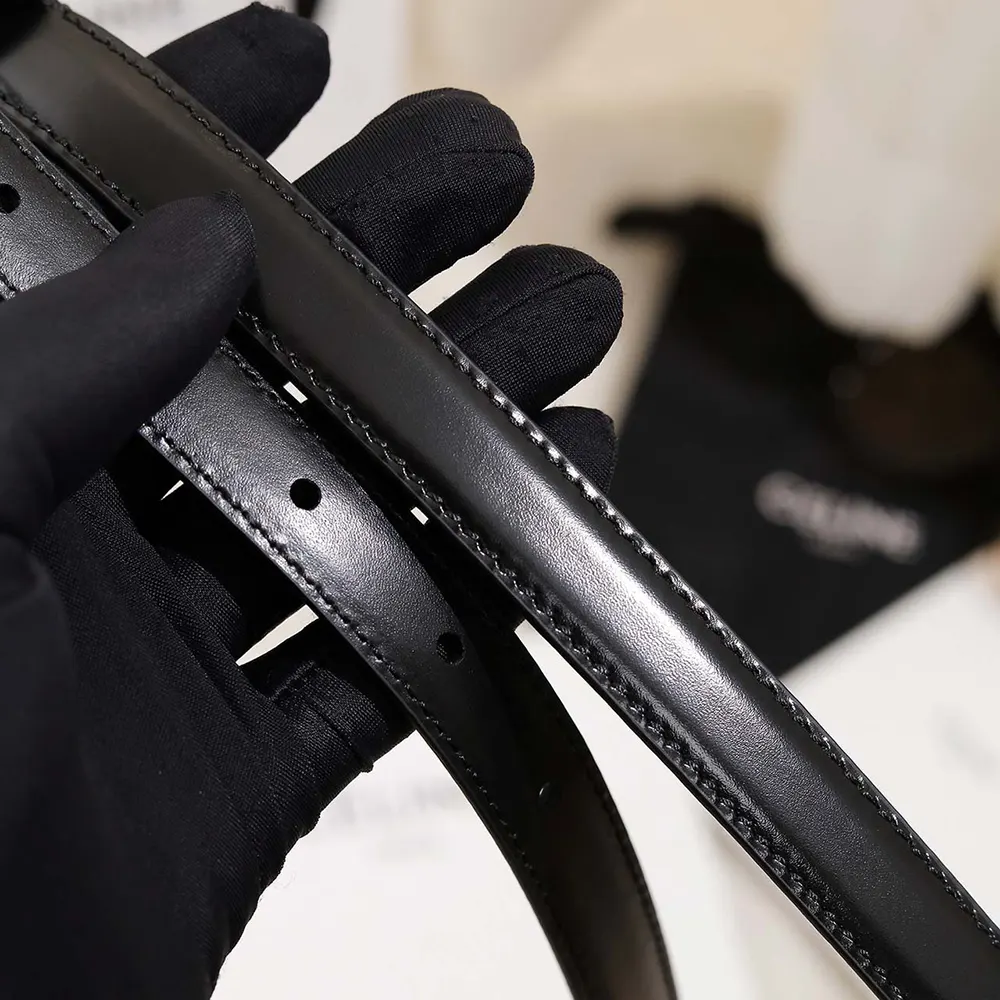 Celine Women Bc-25 18mm Belt In Taurillon Leather-Black - image 9