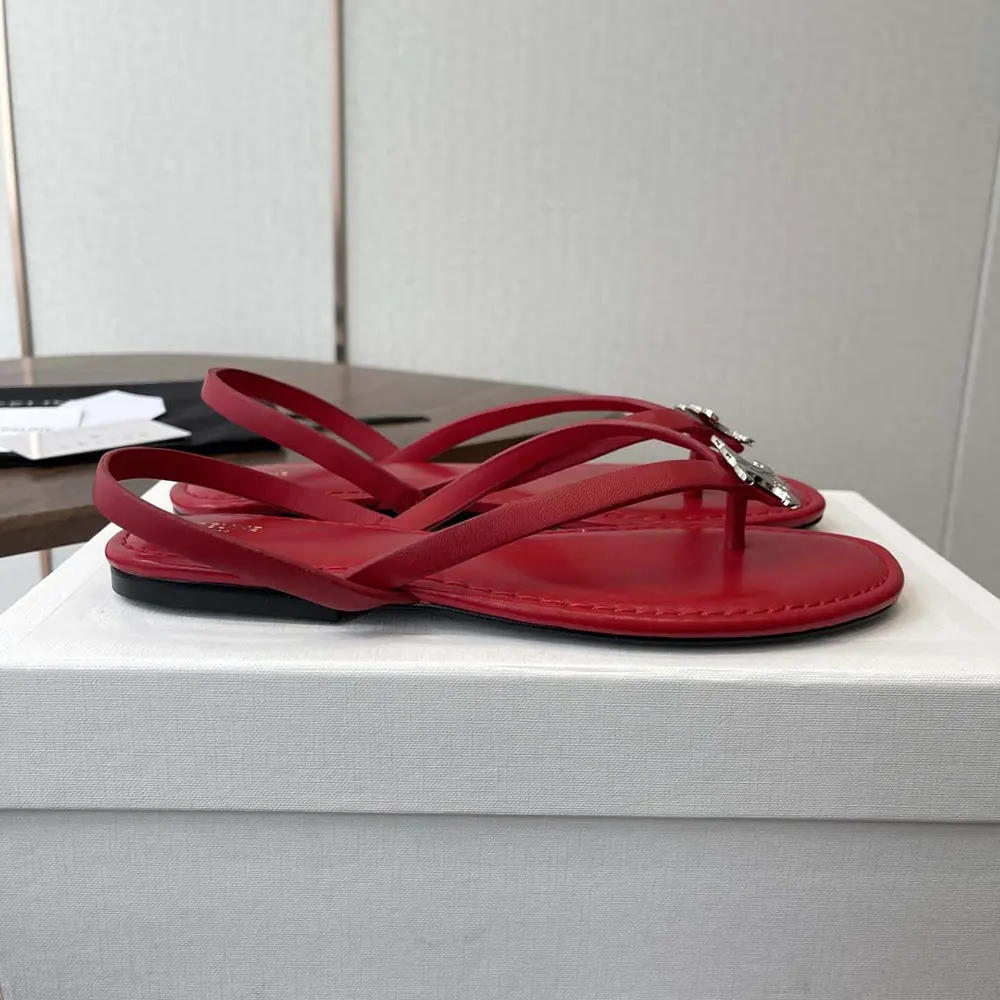 Celine Women Biki Sandal in Calfskin-Red - image 6