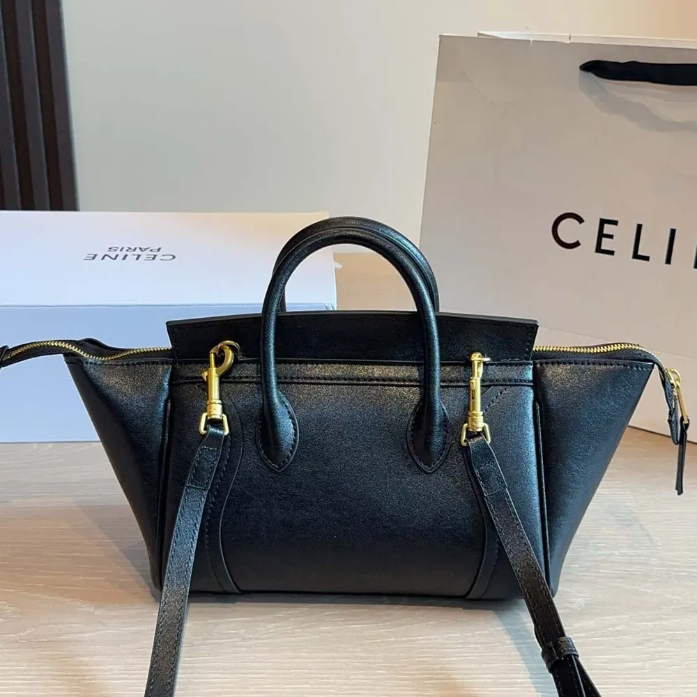 Celine Women Little Luggage in Grained Calfskin-Black - image 4