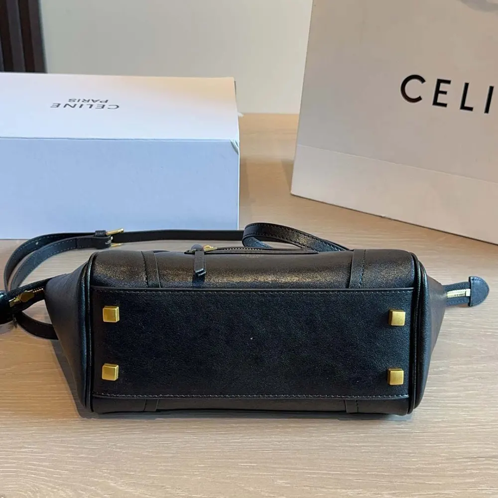 Celine Women Little Luggage in Grained Calfskin-Black - image 8