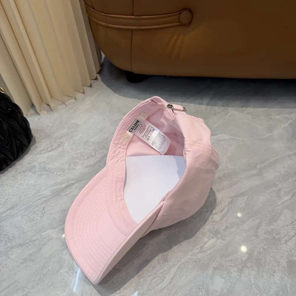Celine Women Richelieu Cap In Cotton Twill-Pink - image 6
