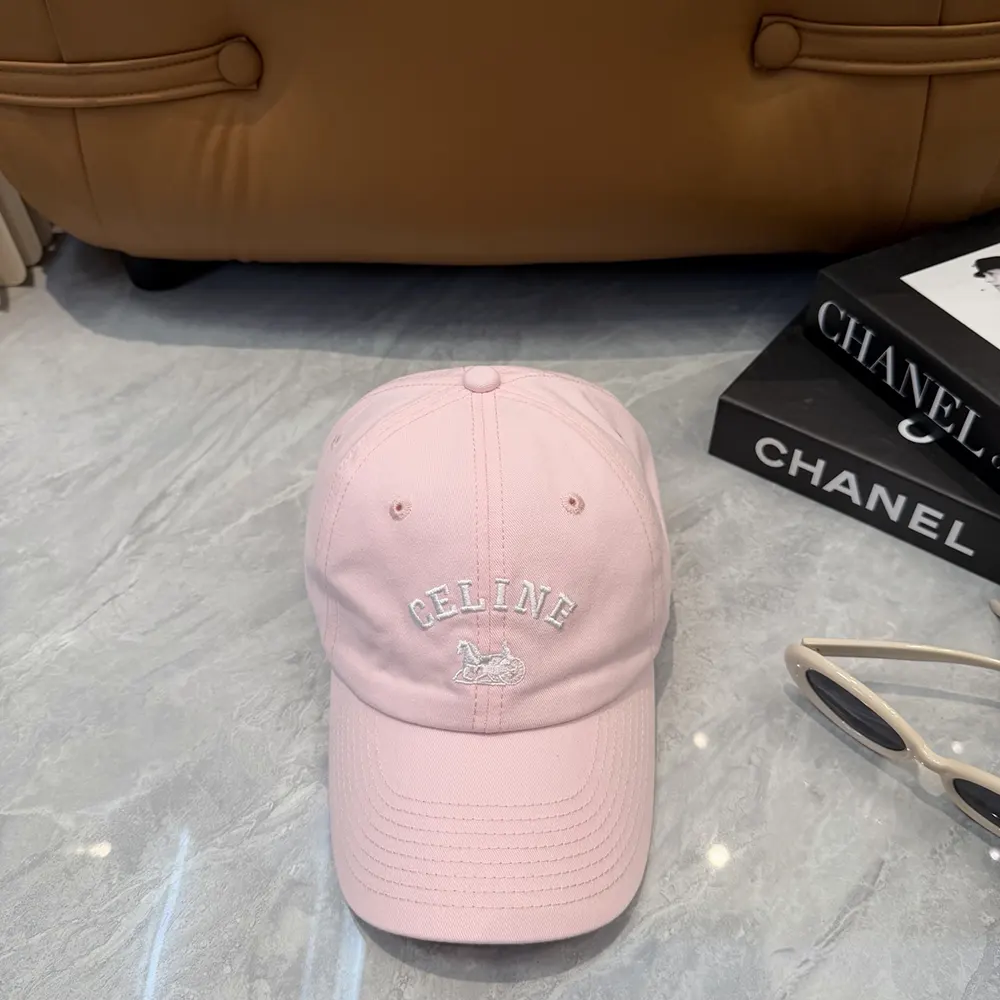 Celine Women Richelieu Cap In Cotton Twill-Pink - image 5