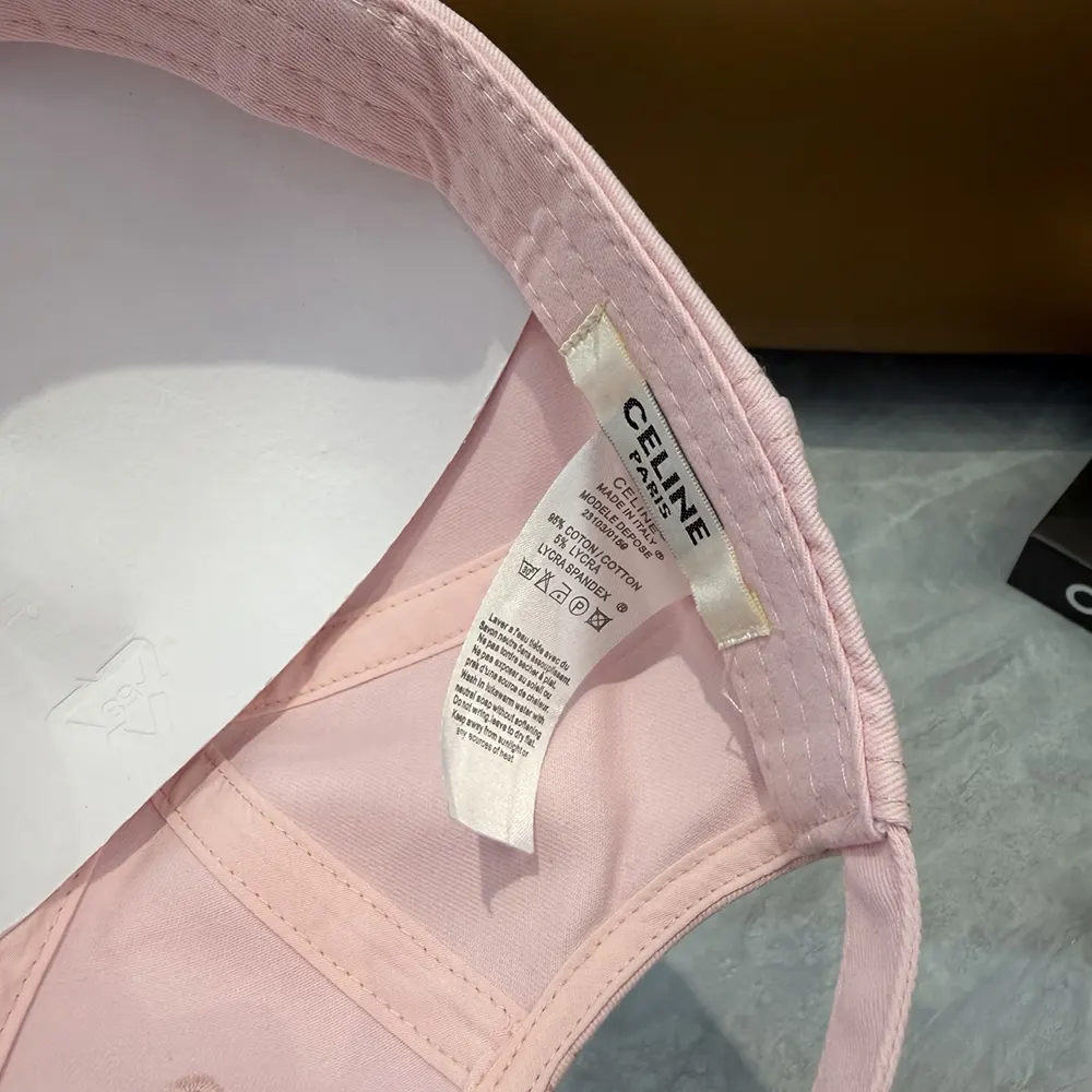 Celine Women Richelieu Cap In Cotton Twill-Pink - image 8