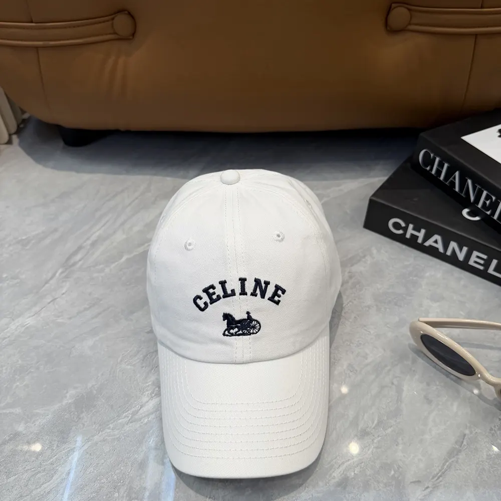 Side angle showcasing adjustable strap on Celine Women Richelieu Cap