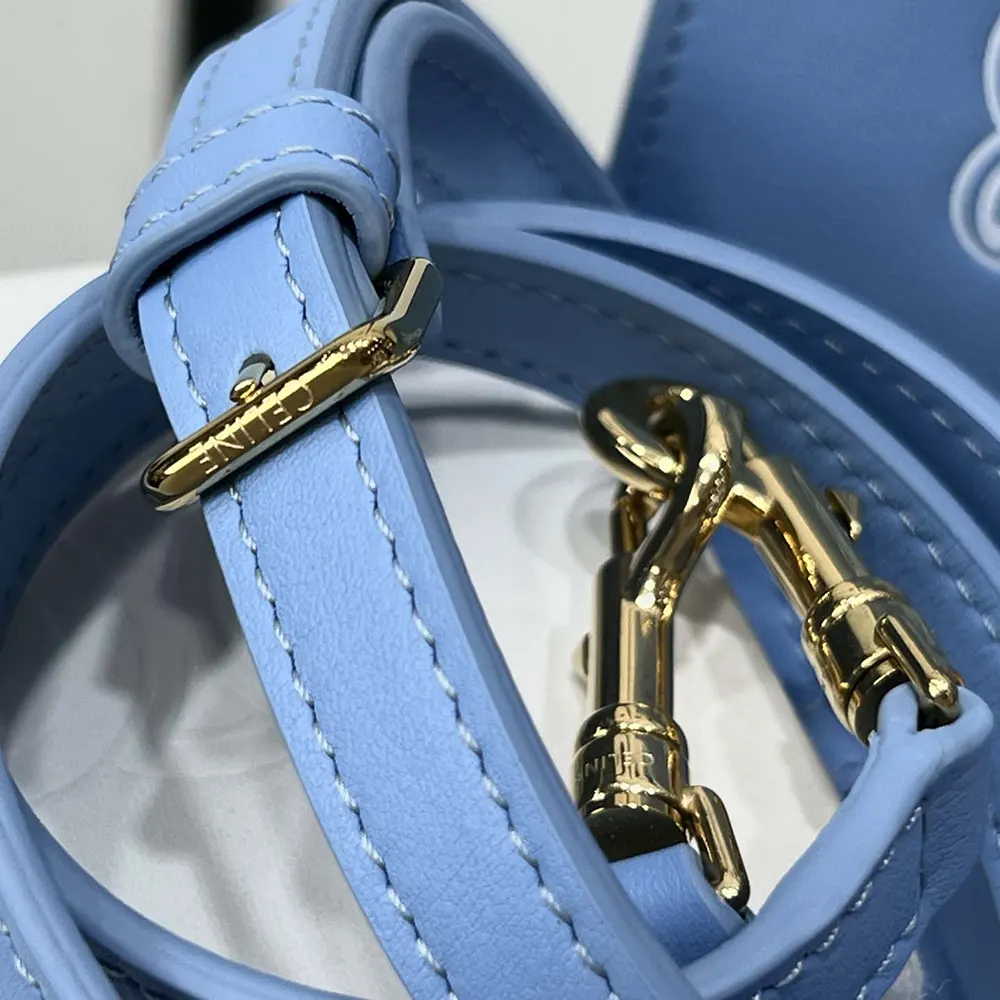 Celine Women Small Hobo in Supple Smooth Calfskin-Blue - image 9