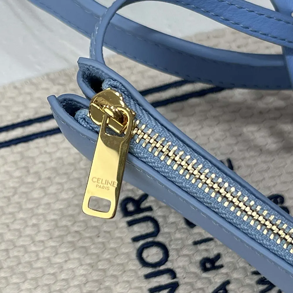 Celine Women Small Hobo in Supple Smooth Calfskin-Blue - image 10