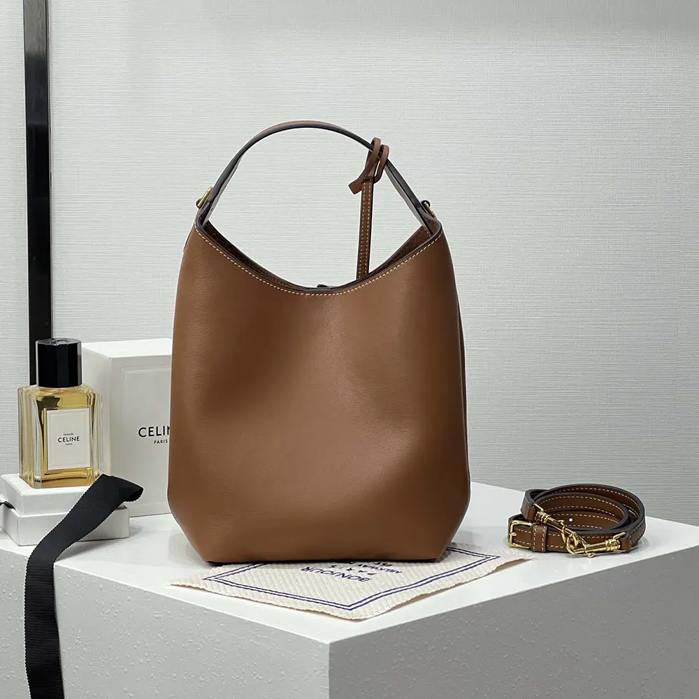 Celine Women Small Hobo in Supple Smooth Calfskin-Tan - image 4