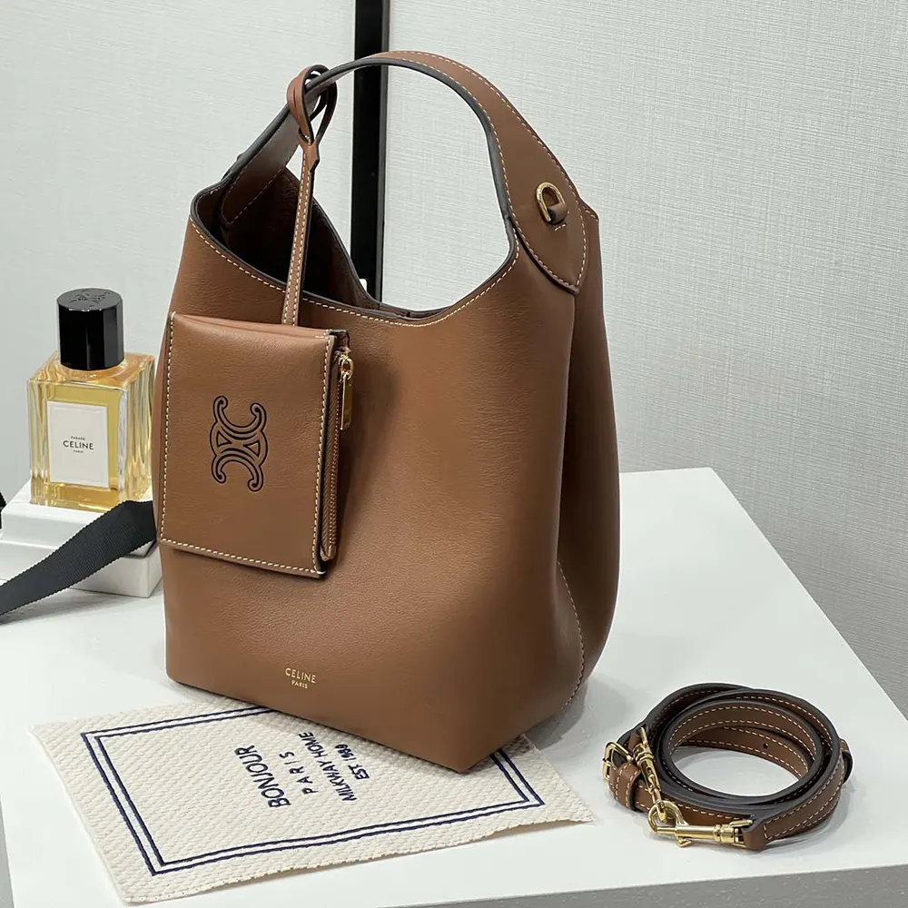 Celine Women Small Hobo in Supple Smooth Calfskin-Tan - image 5
