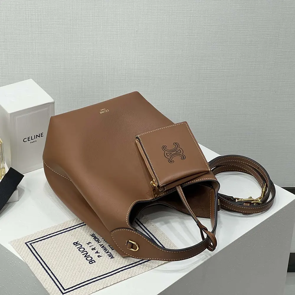 Celine Women Small Hobo in Supple Smooth Calfskin-Tan - image 7