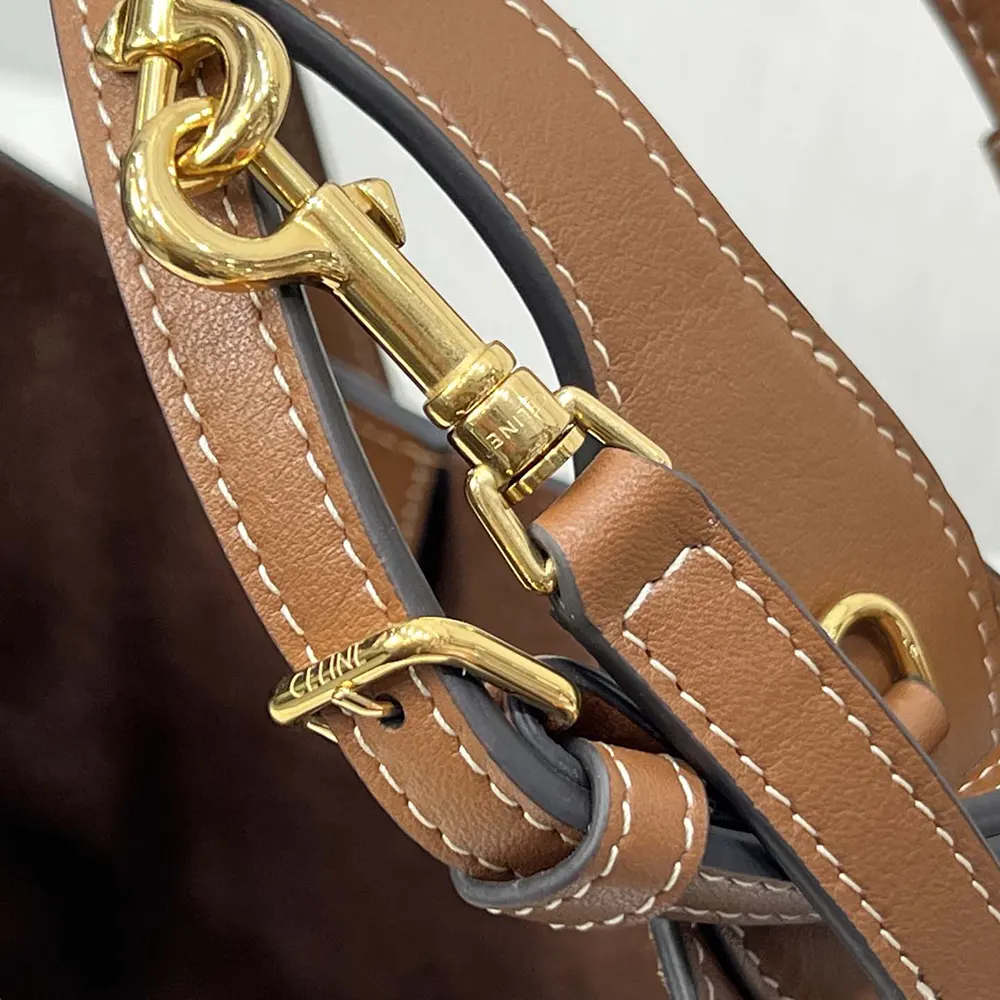 Celine Women Small Hobo in Supple Smooth Calfskin-Tan - image 9