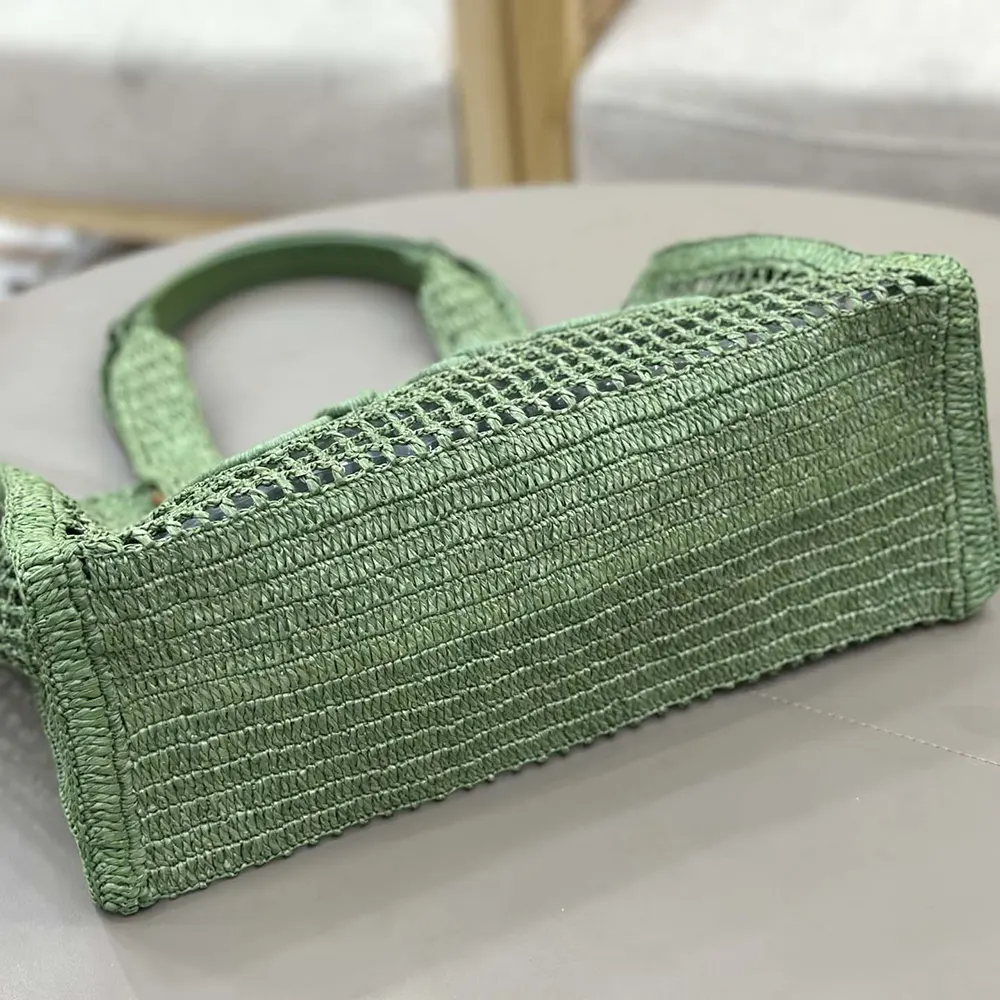 Chloe Women Summer Banana East-west Tote Bag in Raffia & Buffalo Leather - image 14