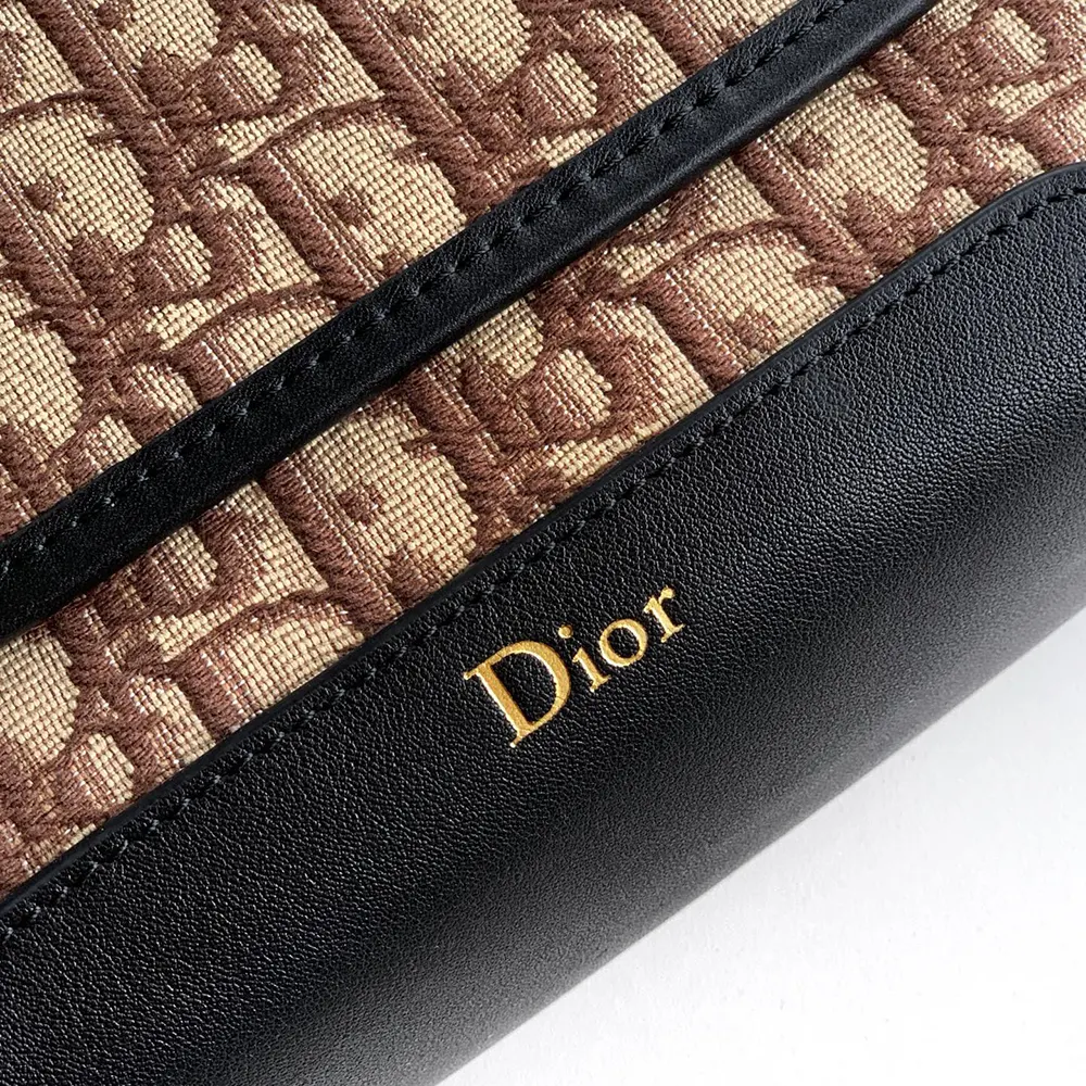 Dior Men Mini Dior Jett Messenger Bag with Flap Brown Dior Oblique Jacquard - image 9