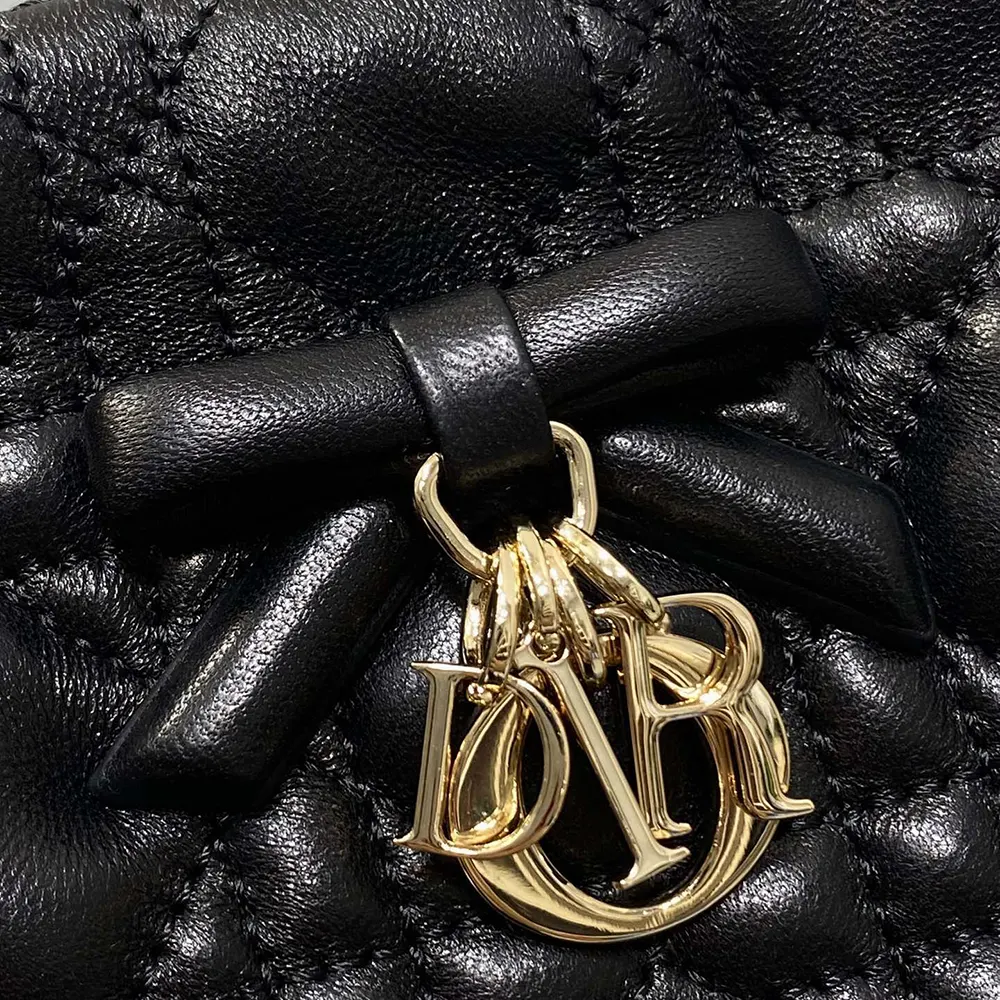 Dior Women Adiorable Mini Bucket Bag Black Cannage Lambskin - image 8