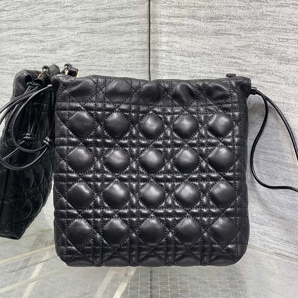 Dior Women Adiorable Mini Bucket Bag Black Cannage Lambskin - image 4