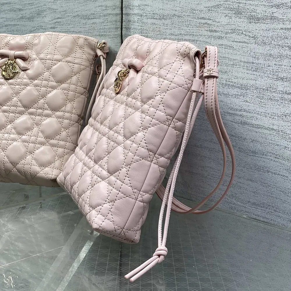 Dior Women Adiorable Mini Bucket Bag Soupir Pink Cannage Lambskin - image 5