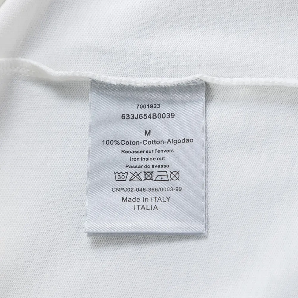 Dior Women T-Shirt with Dior Clover Embroidery Relaxed Fit White Cotton Jersey - image 11