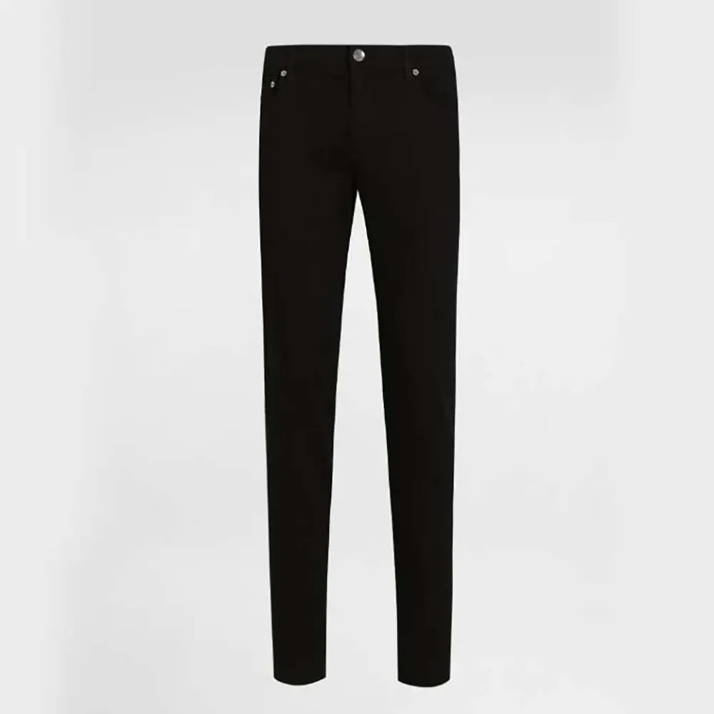 Front view of Dolce Gabbana D&G Men Black Wash Skinny Stretch Jeans